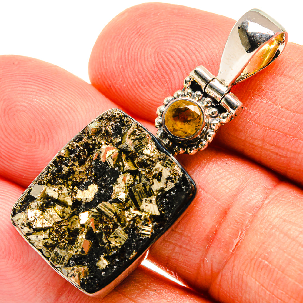 Pyrite Pendants handcrafted by Anasilvercos - PD24588