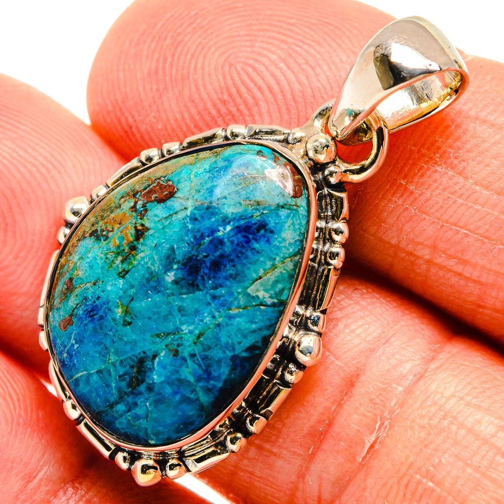 Chrysocolla Pendants handcrafted by Anasilvercos - PD24596