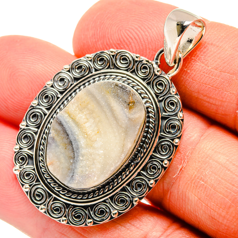 Desert Druzy Pendants handcrafted by Anasilvercos - PD24618