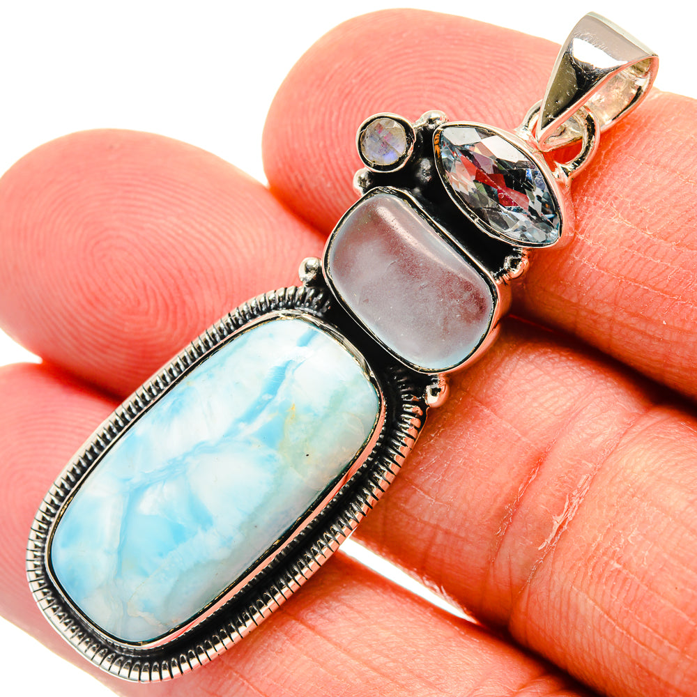 Larimar Pendants handcrafted by Anasilvercos - PD24634