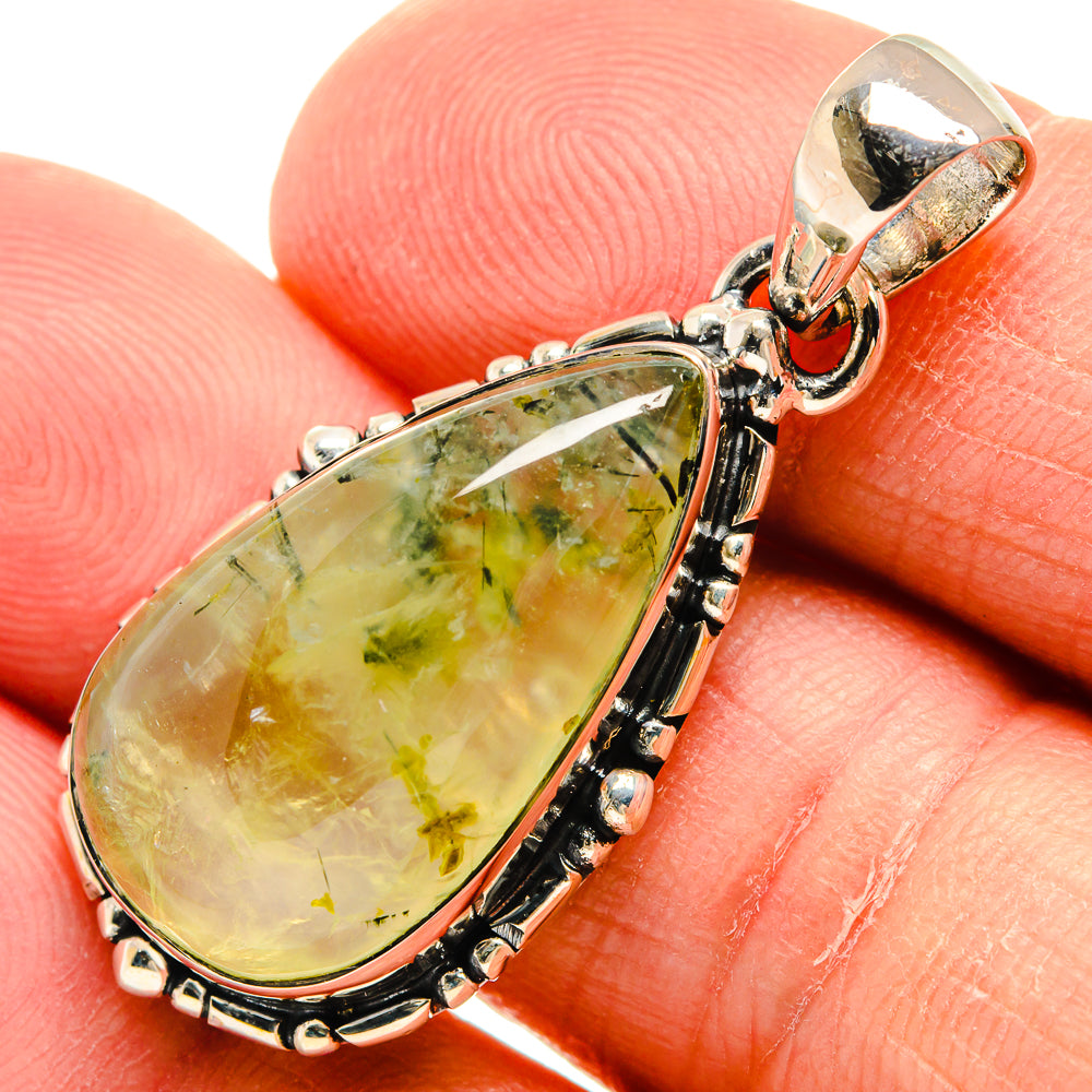 Prehnite Pendants handcrafted by Anasilvercos - PD24642