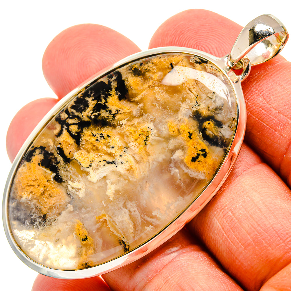Plume Agate Pendants handcrafted by Anasilvercos - PD24662
