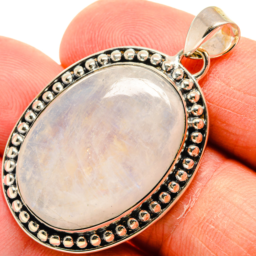 Rainbow Moonstone Pendants handcrafted by Anasilvercos - PD24670