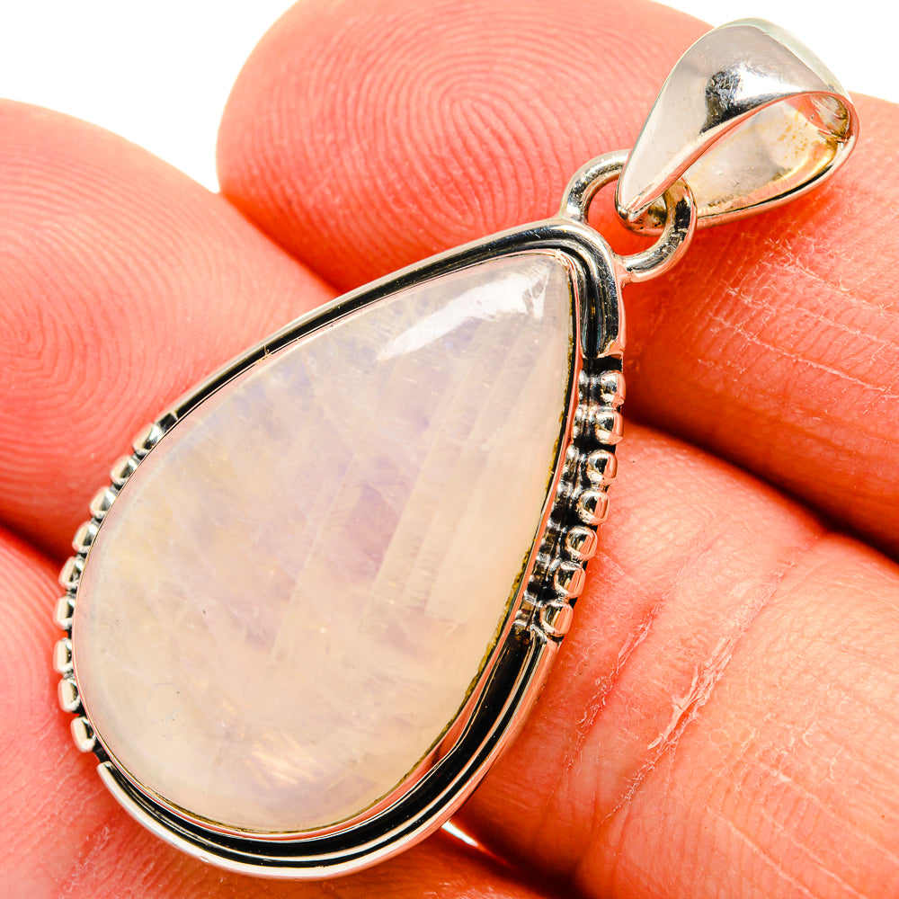 Rainbow Moonstone Pendants handcrafted by Anasilvercos - PD24671