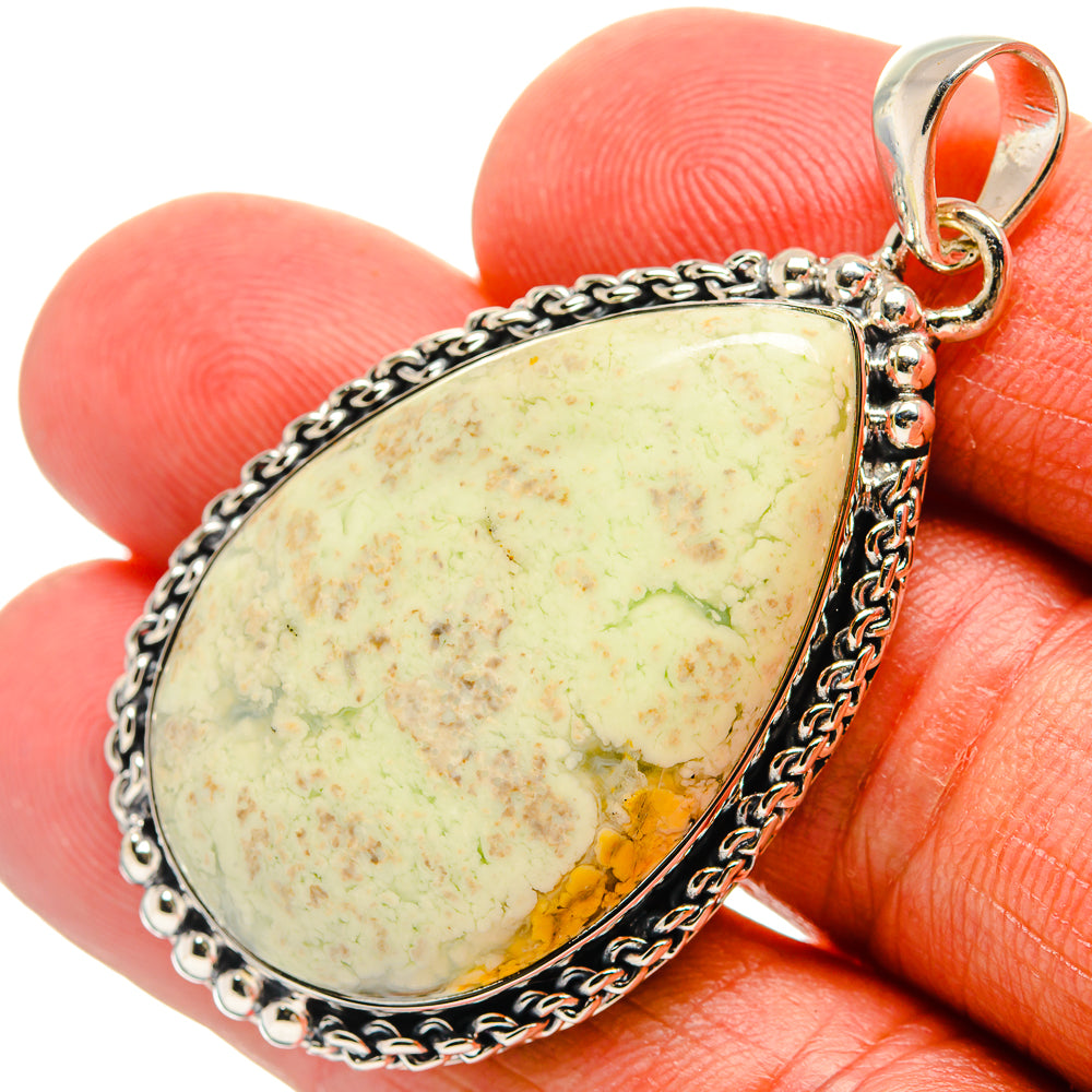 Lemon Chrysoprase Pendants handcrafted by Anasilvercos - PD24681