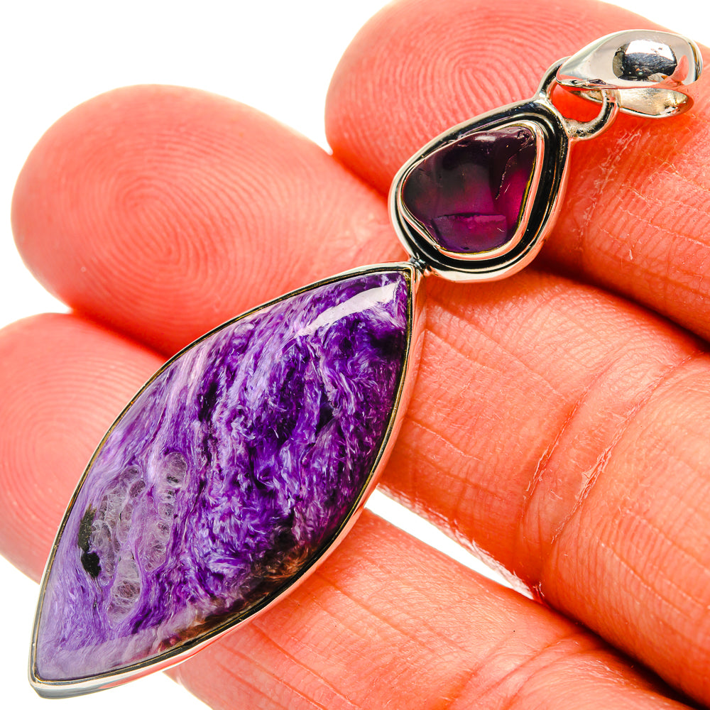 Charoite Pendants handcrafted by Anasilvercos - PD24711