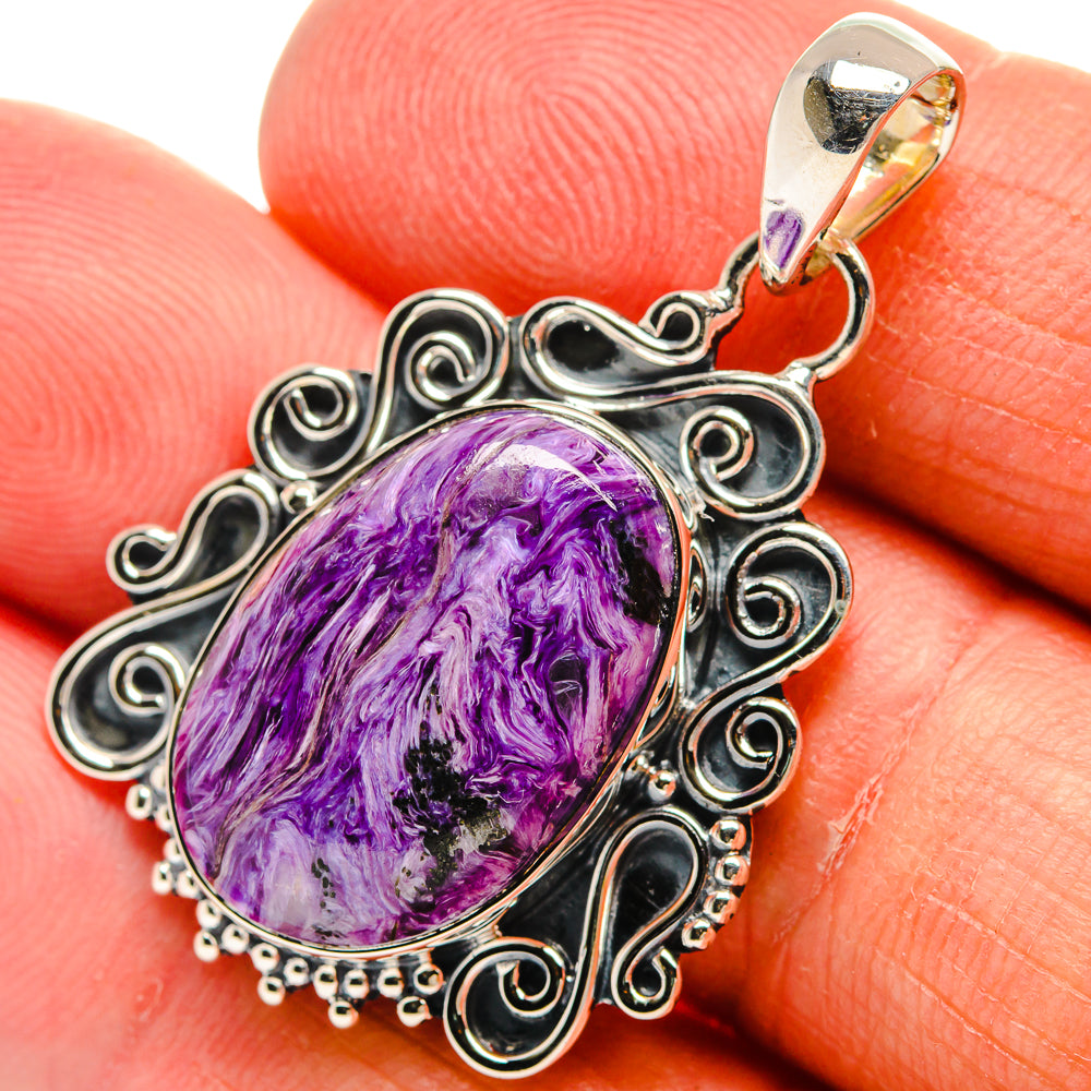 Charoite Pendants handcrafted by Anasilvercos - PD24712