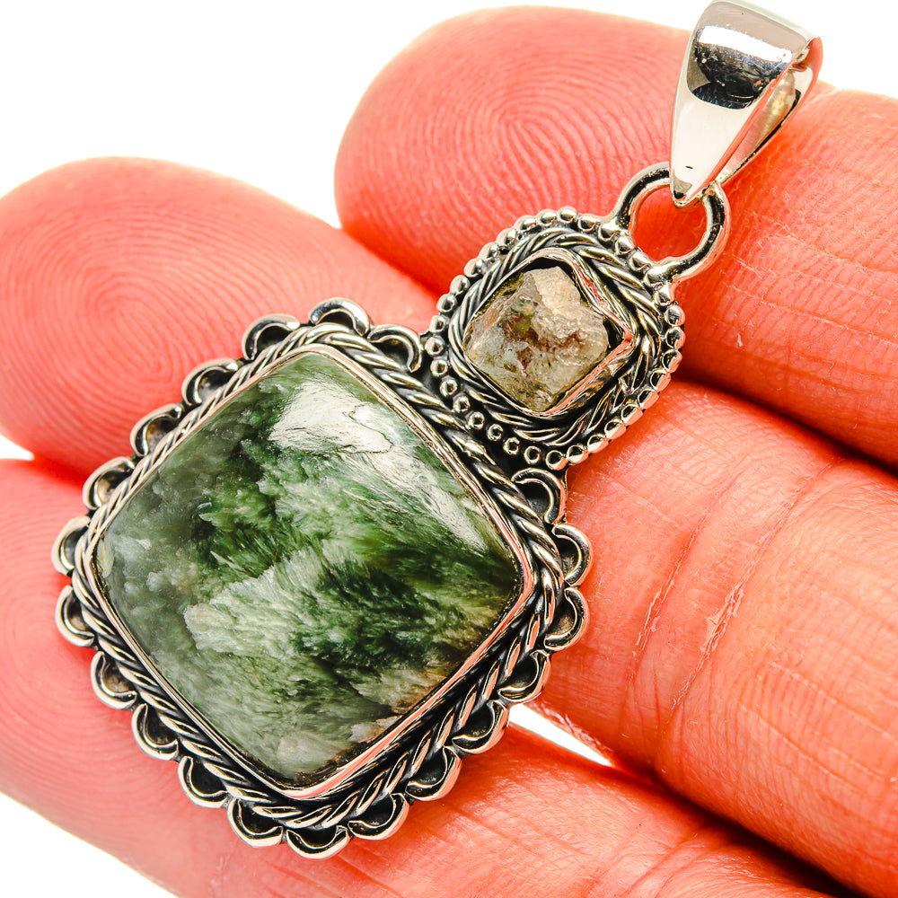 Seraphinite Pendants handcrafted by Anasilvercos - PD24713