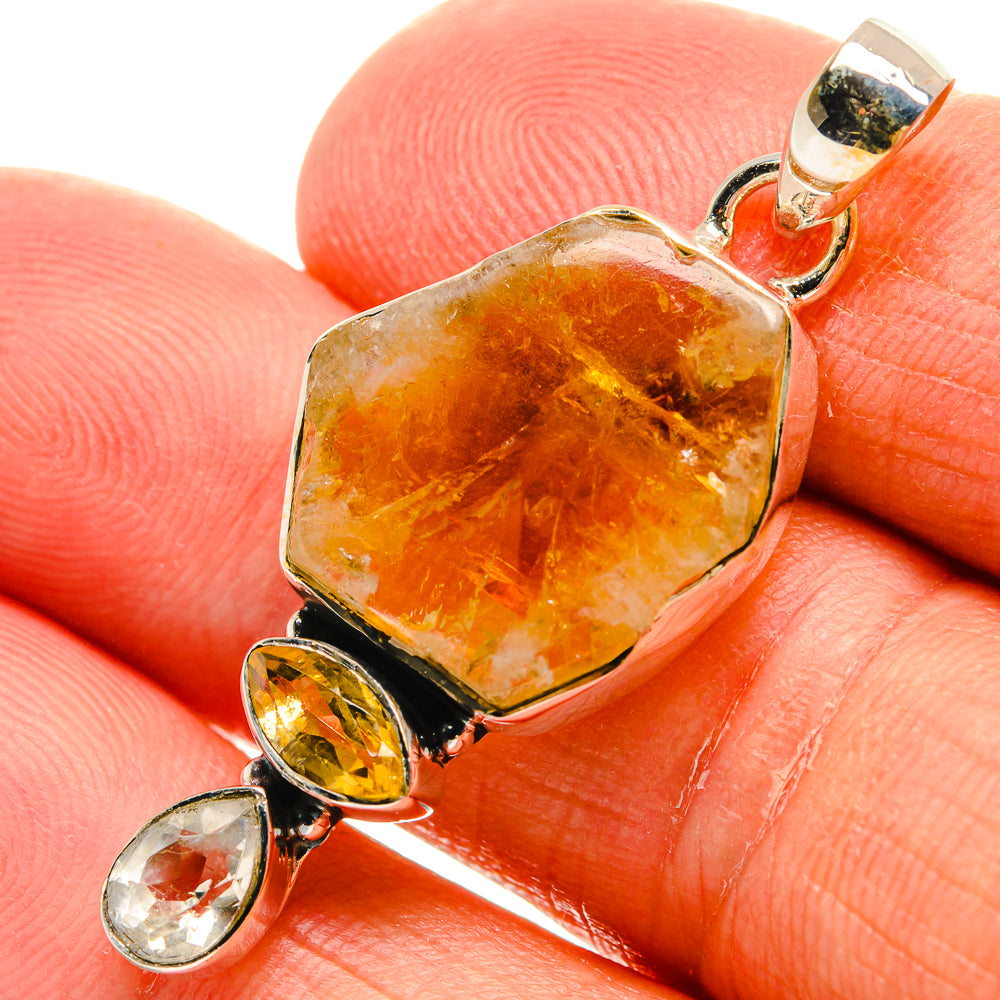 Citrine Pendants handcrafted by Anasilvercos - PD24726