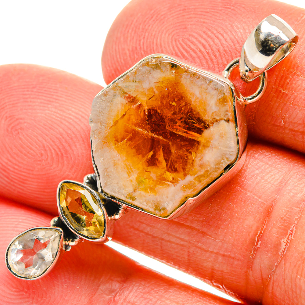 Citrine Pendants handcrafted by Anasilvercos - PD24727
