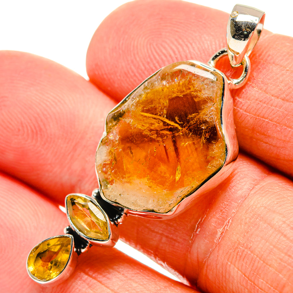 Citrine Pendants handcrafted by Anasilvercos - PD24728