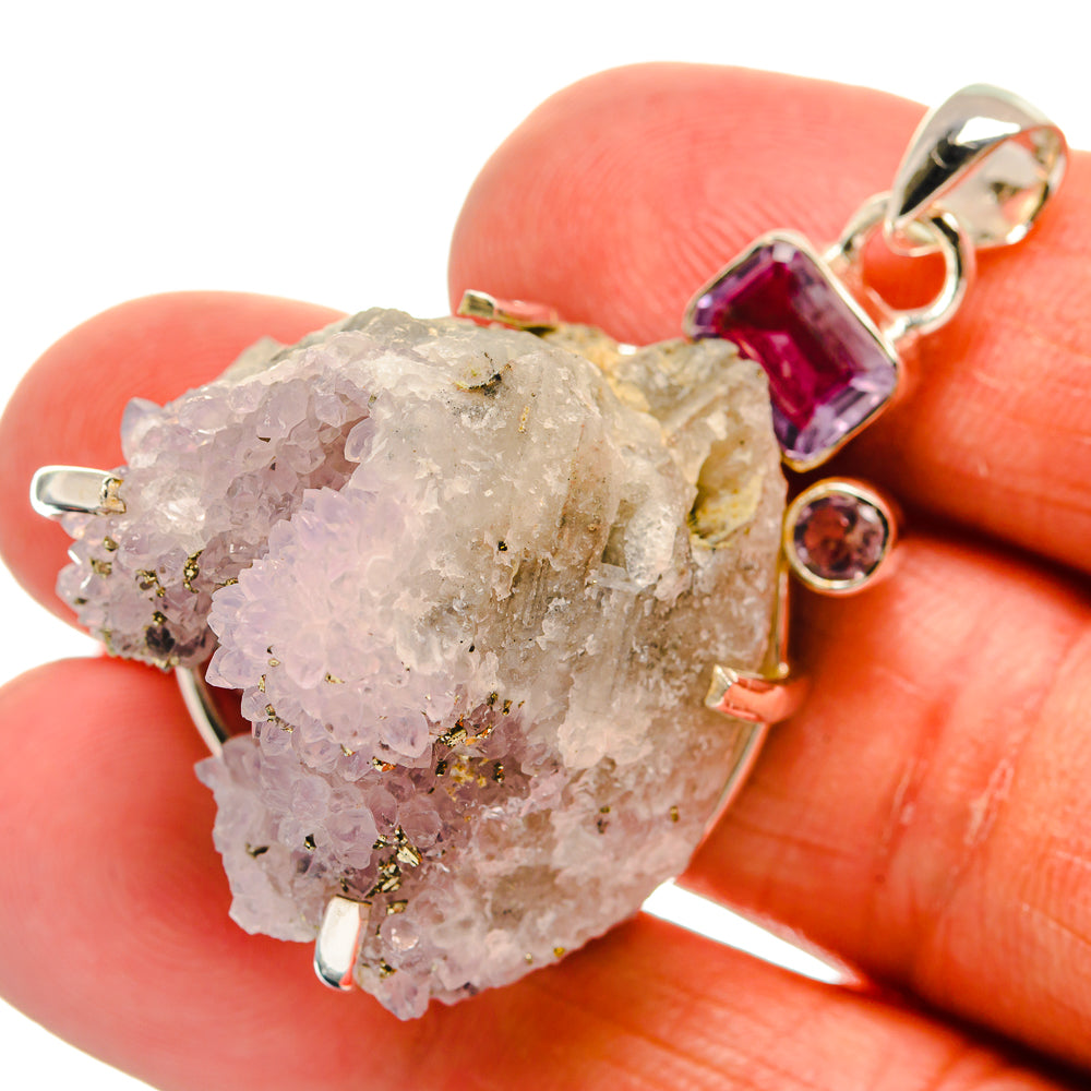 Amethyst Crystal Pendants handcrafted by Anasilvercos - PD24753