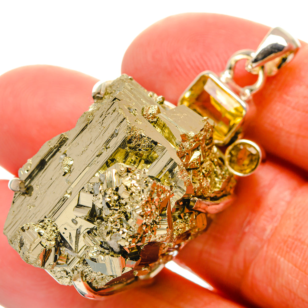 Pyrite Pendants handcrafted by Anasilvercos - PD24755