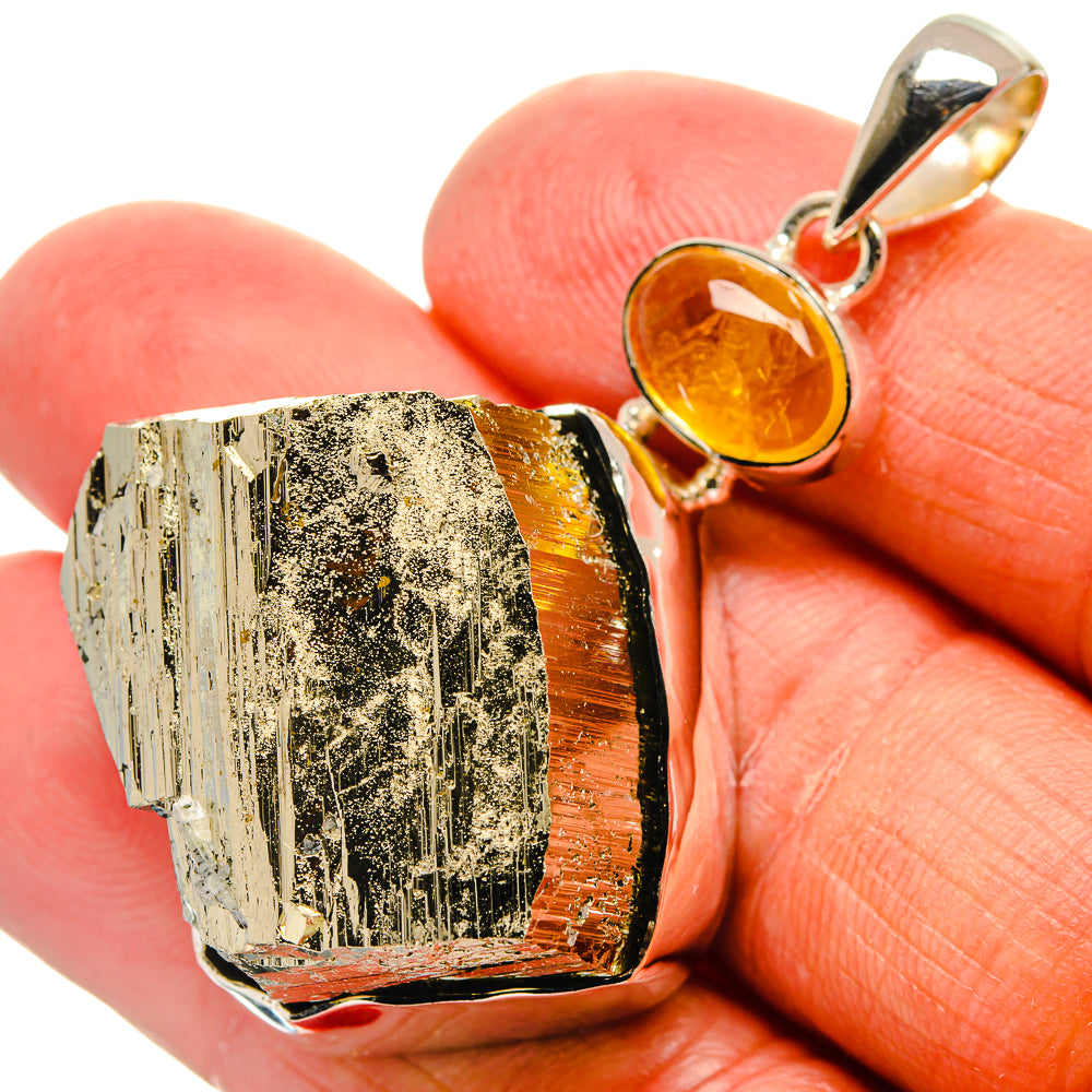 Pyrite Pendants handcrafted by Anasilvercos - PD24756