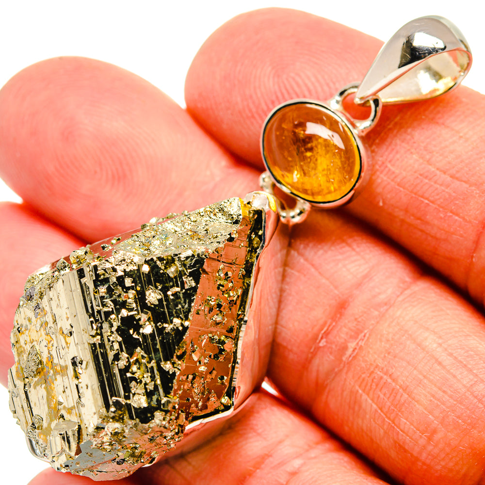 Pyrite Pendants handcrafted by Anasilvercos - PD24764