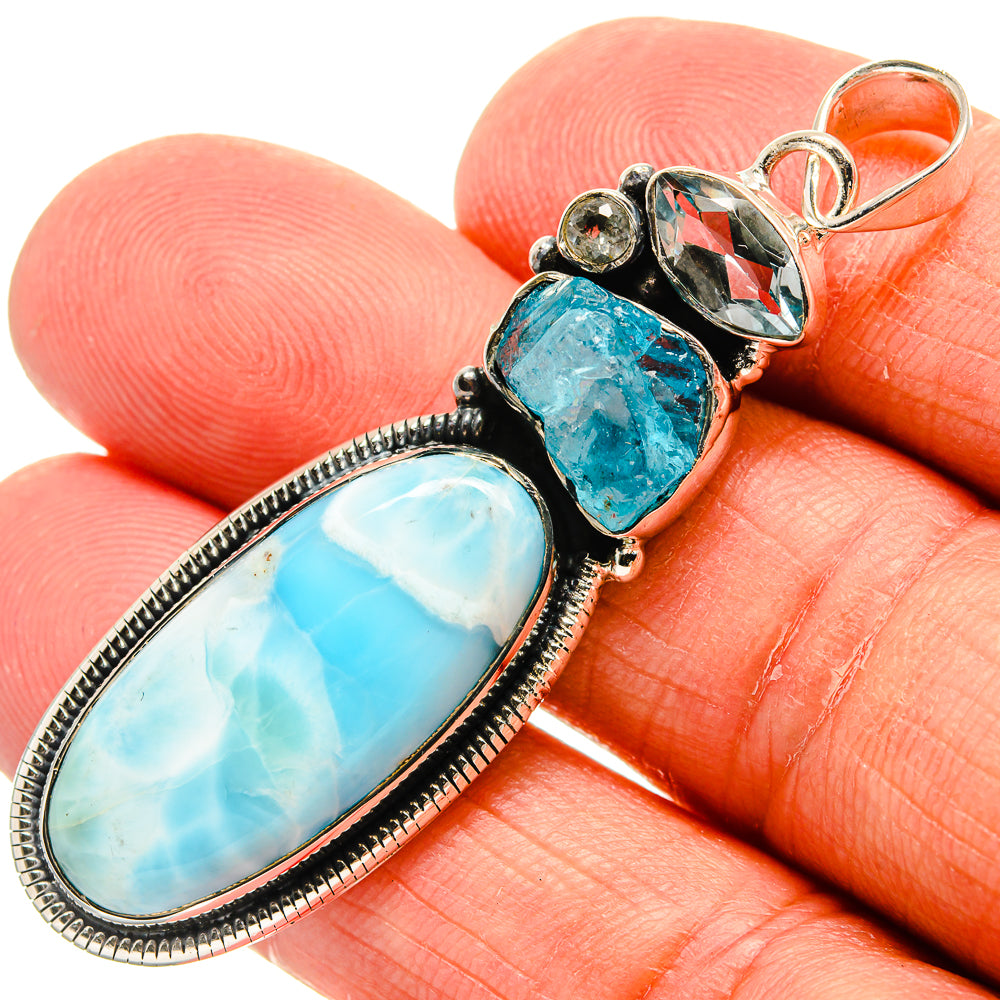 Larimar Pendants handcrafted by Anasilvercos - PD24767