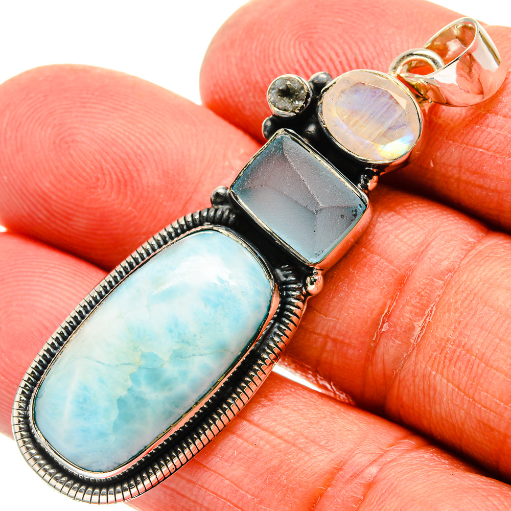 Larimar Pendants handcrafted by Anasilvercos - PD24768