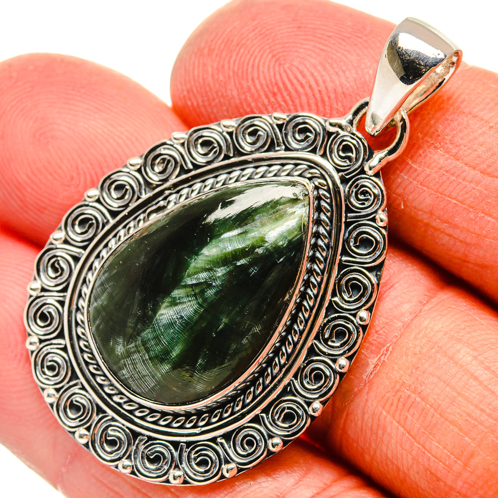 Seraphinite Pendants handcrafted by Anasilvercos - PD24779