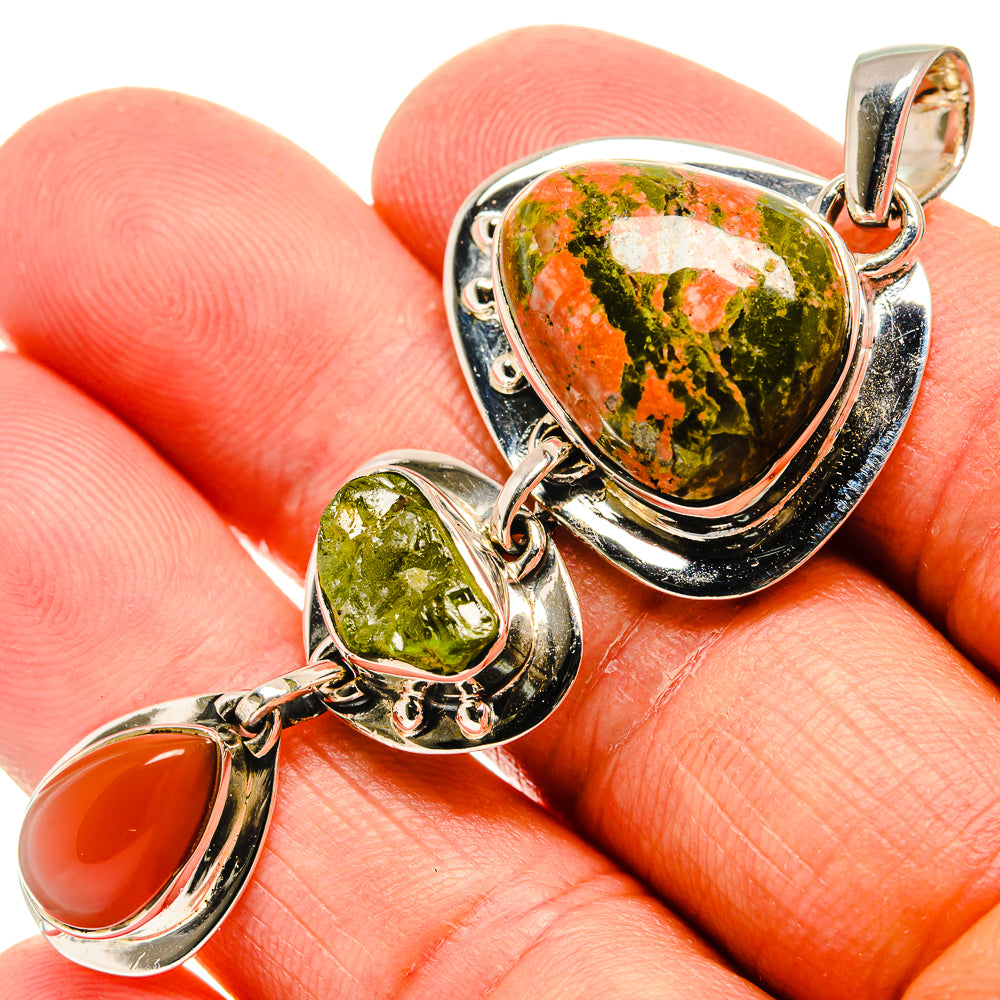 Unakite Pendants handcrafted by Anasilvercos - PD24782