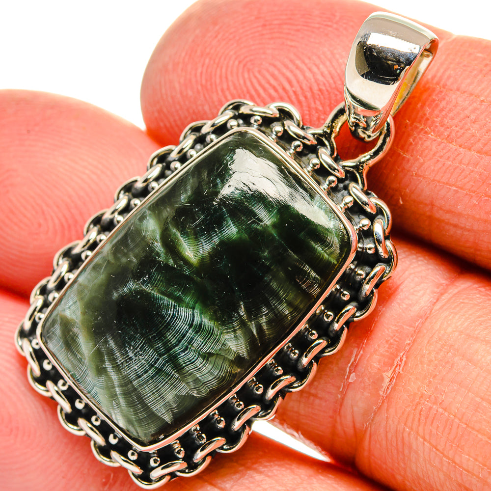 Seraphinite Pendants handcrafted by Anasilvercos - PD24788
