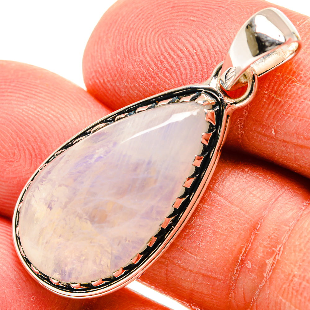 Rainbow Moonstone Pendants handcrafted by Anasilvercos - PD24807