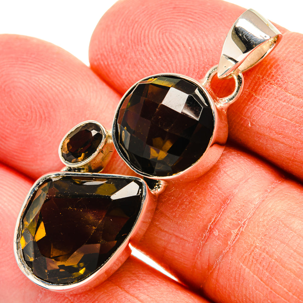 Smoky Quartz Pendants handcrafted by Anasilvercos - PD24811