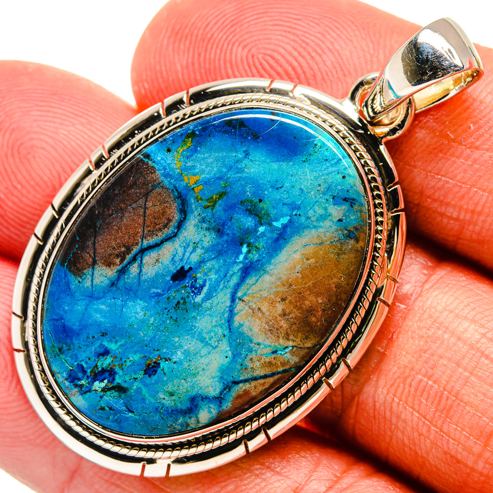 Chrysocolla Pendants handcrafted by Anasilvercos - PD24814
