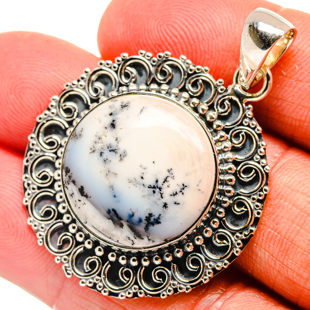 Dendritic Opal Pendants handcrafted by Anasilvercos - PD24816