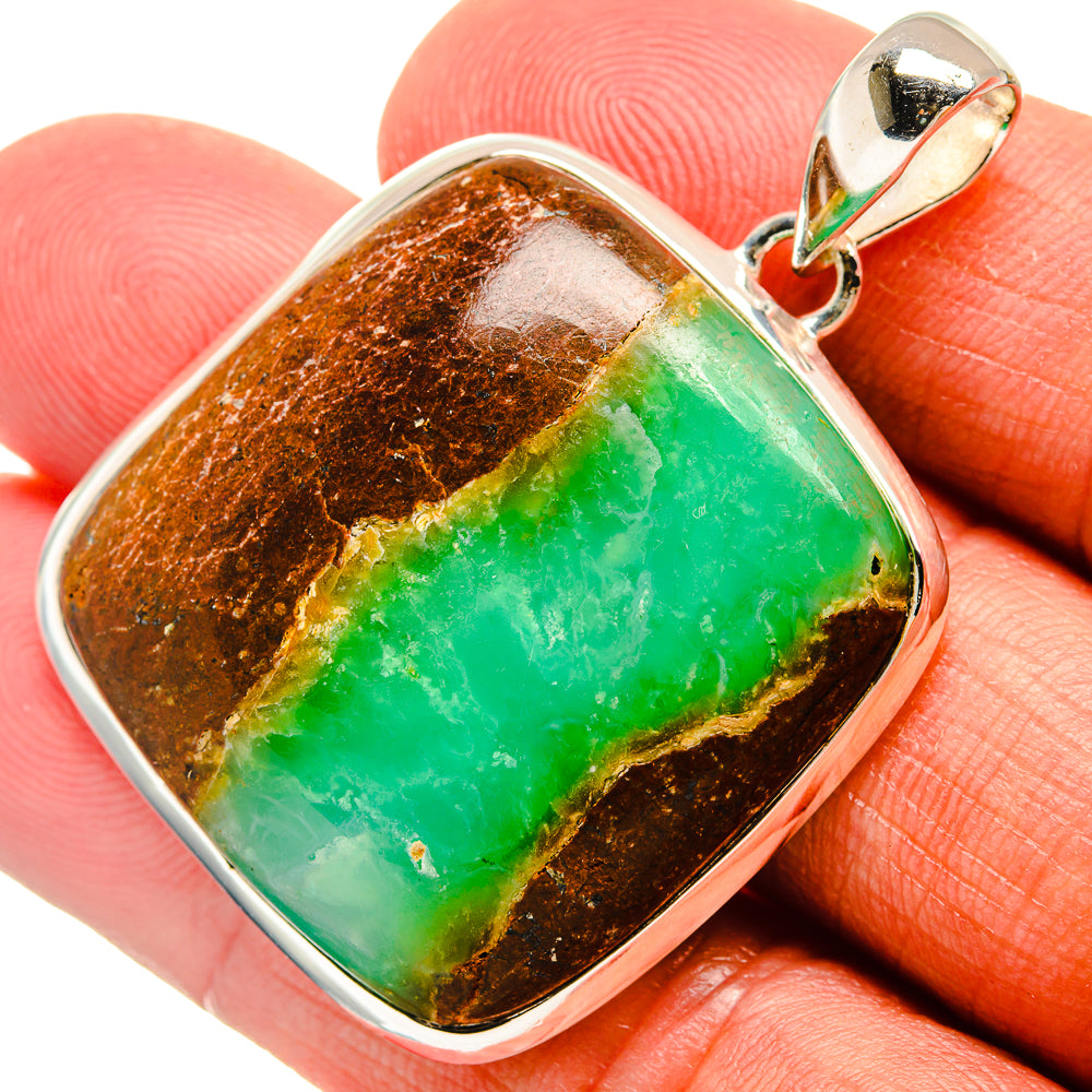 Chrysoprase Pendants handcrafted by Anasilvercos - PD24819