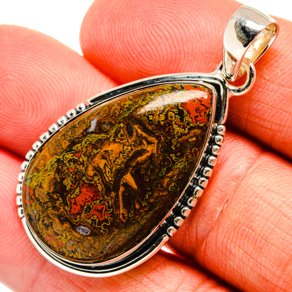 Moroccan Agate Pendants handcrafted by Anasilvercos - PD24829