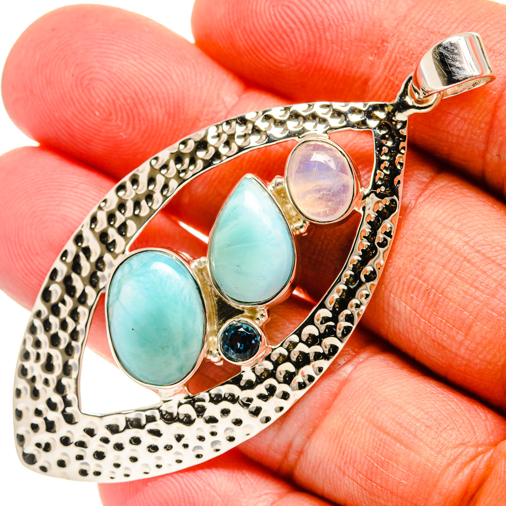 Larimar Pendants handcrafted by Anasilvercos - PD24833