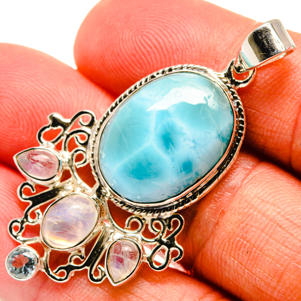 Larimar Pendants handcrafted by Anasilvercos - PD24836