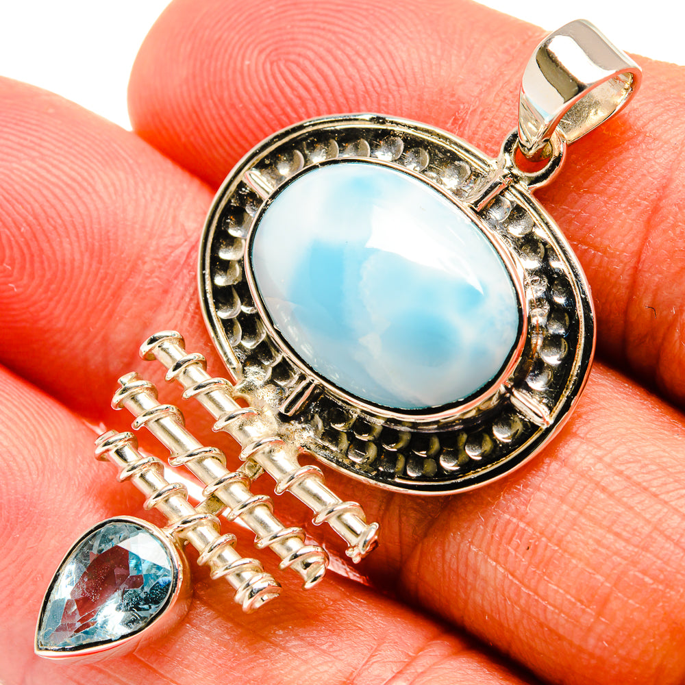 Larimar Pendants handcrafted by Anasilvercos - PD24837