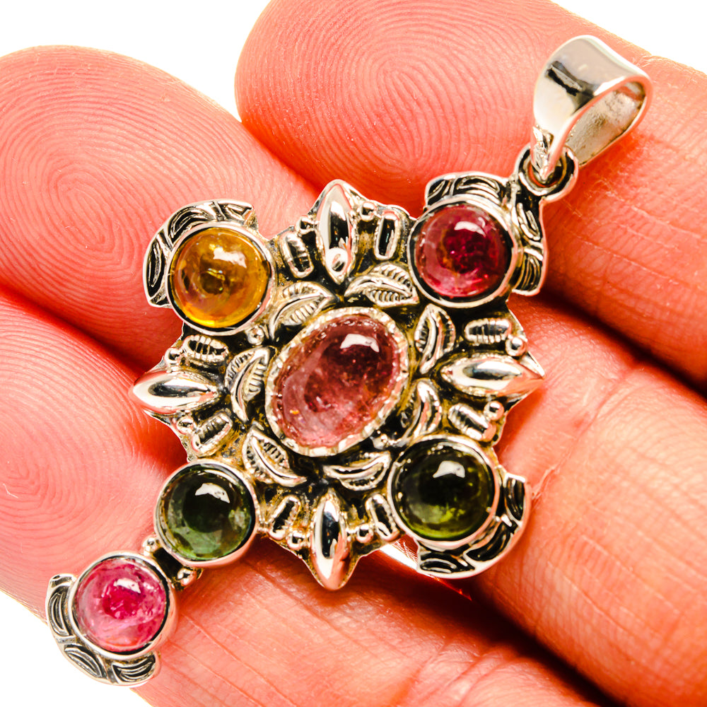 Green Tourmaline Pendants handcrafted by Anasilvercos - PD24858