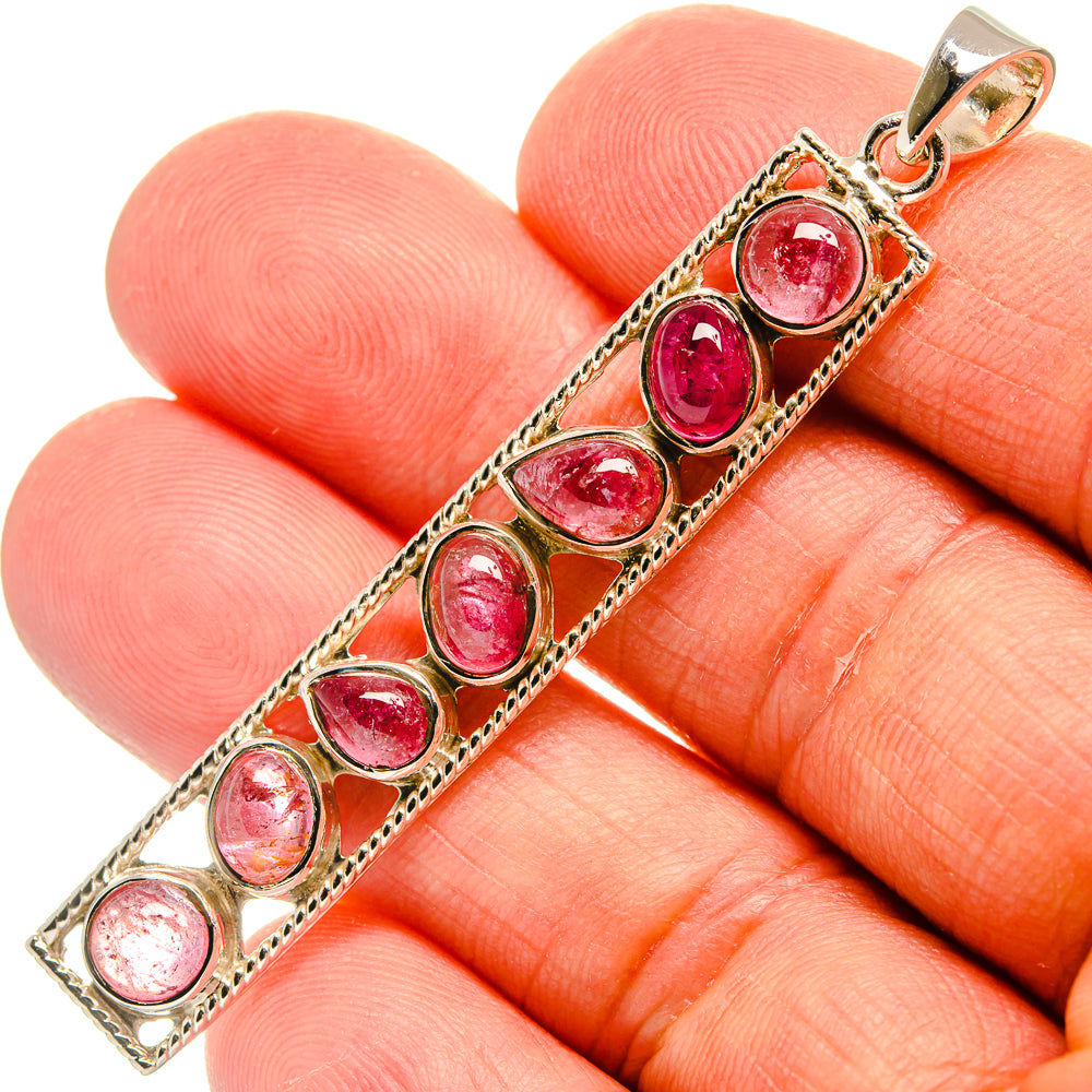 Pink Tourmaline Pendants handcrafted by Anasilvercos - PD24878