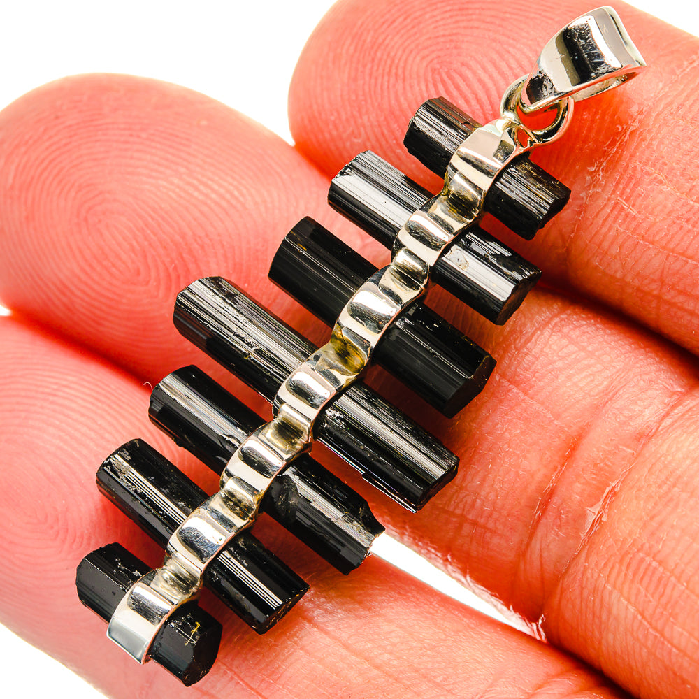 Black Tourmaline Pendants handcrafted by Anasilvercos - PD24879