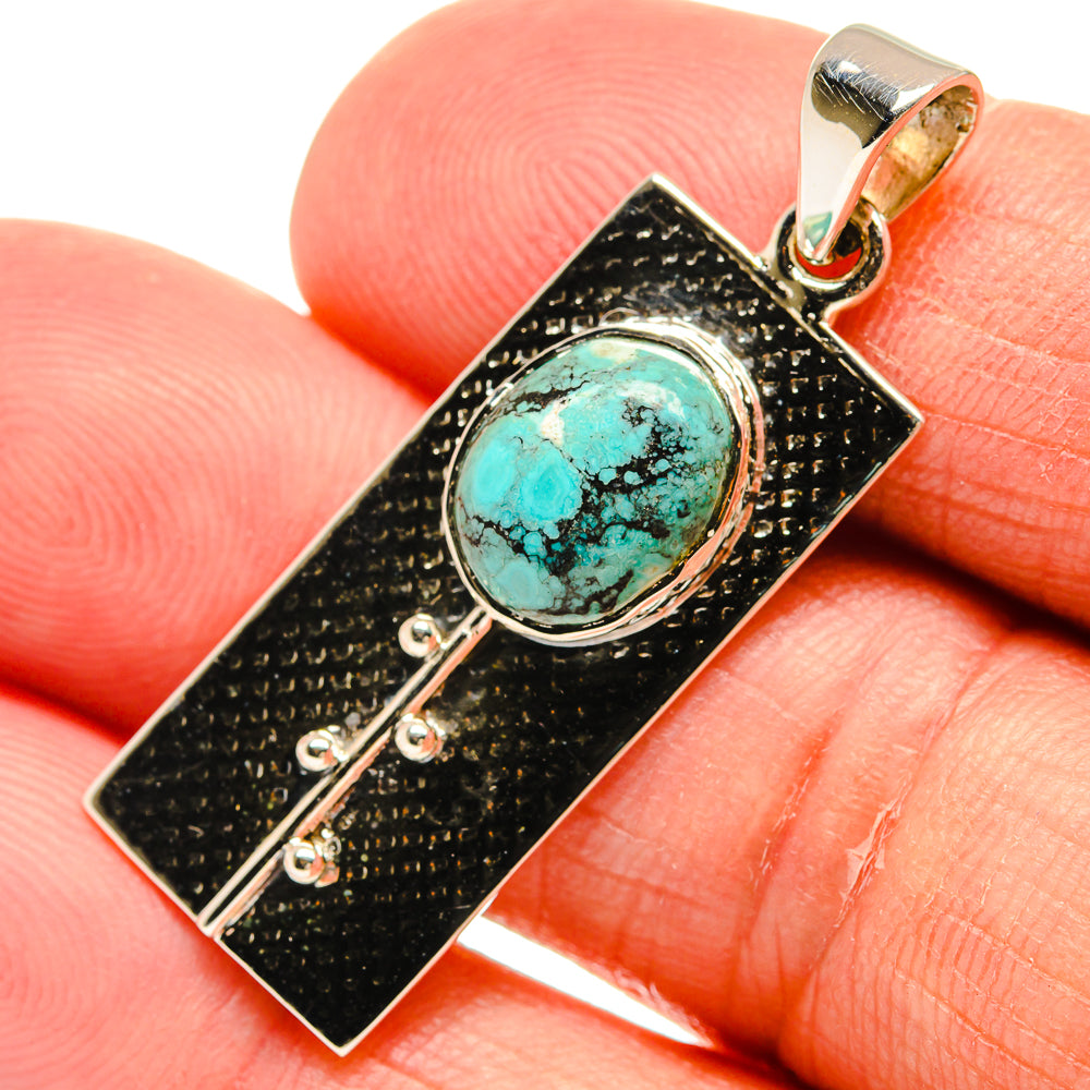 Tibetan Turquoise Pendants handcrafted by Anasilvercos - PD24891
