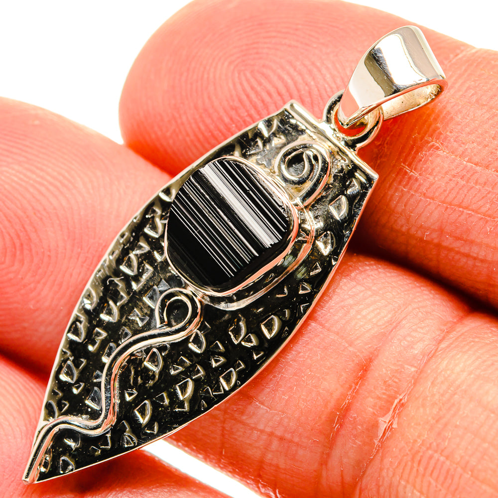 Black Tourmaline Pendants handcrafted by Anasilvercos - PD24907