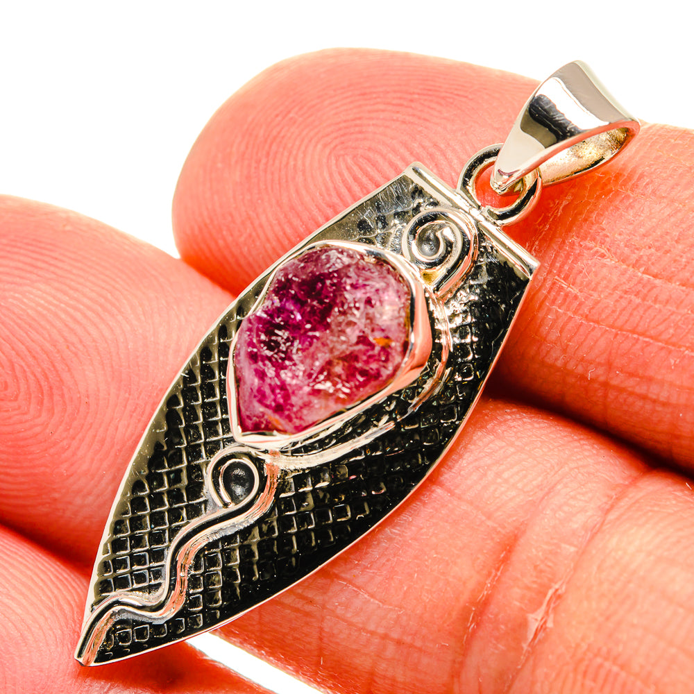 Pink Tourmaline Pendants handcrafted by Anasilvercos - PD24908