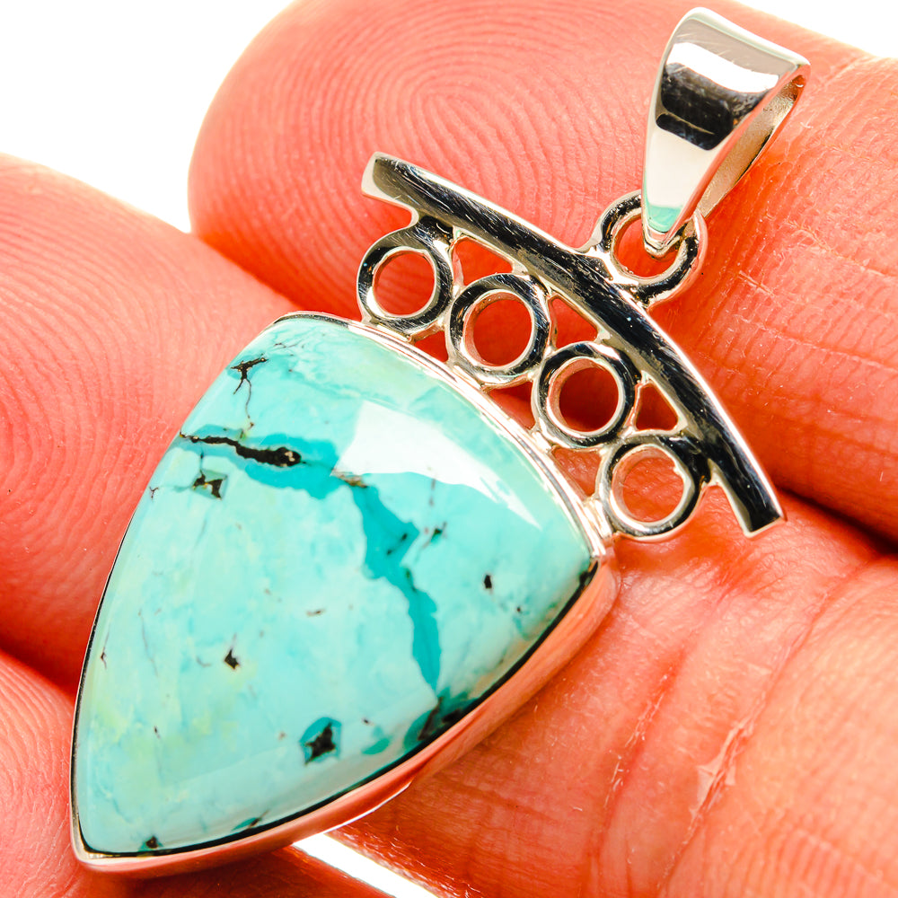 Tibetan Turquoise Pendants handcrafted by Anasilvercos - PD24918