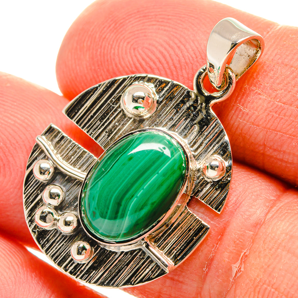 Malachite Pendants handcrafted by Anasilvercos - PD24935