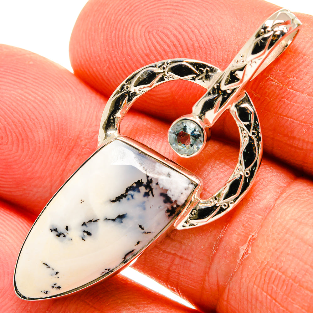 Dendritic Opal Pendants handcrafted by Anasilvercos - PD24936