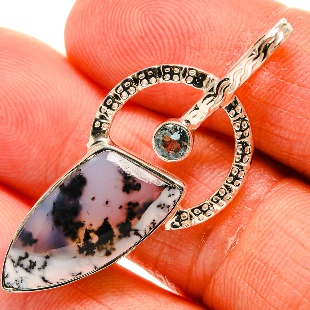 Dendritic Opal Pendants handcrafted by Anasilvercos - PD24939