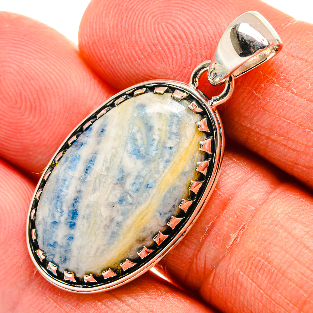 Blue Scheelite Pendants handcrafted by Anasilvercos - PD24960