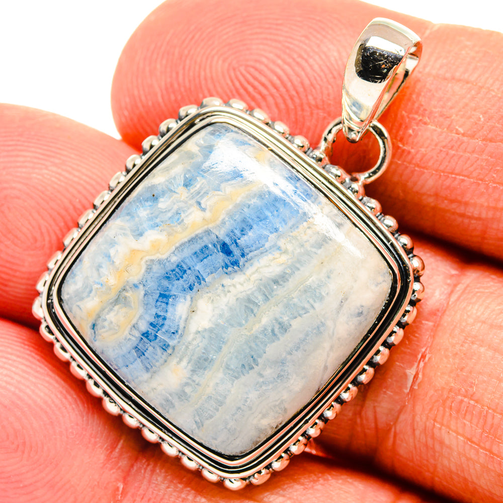 Blue Scheelite Pendants handcrafted by Anasilvercos - PD24964