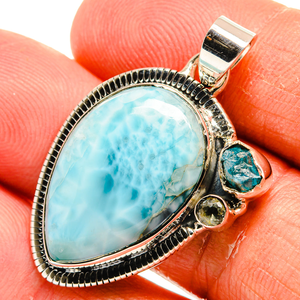 Larimar Pendants handcrafted by Anasilvercos - PD24971