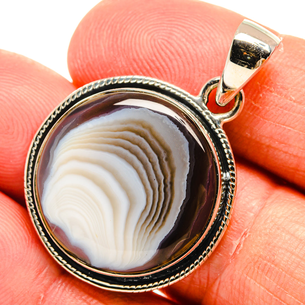 Botswana Agate Pendants handcrafted by Anasilvercos - PD24974