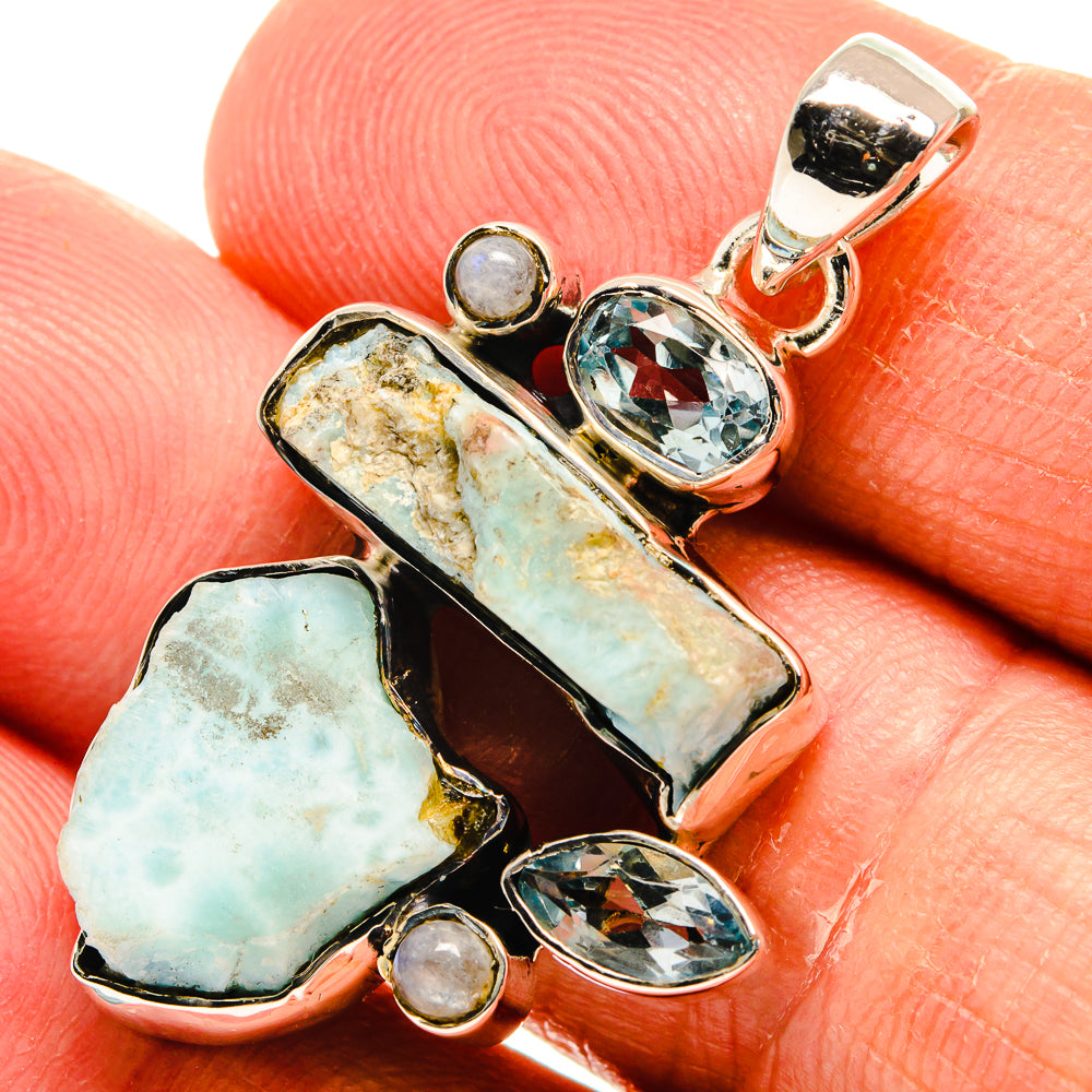 Larimar Pendants handcrafted by Anasilvercos - PD25007