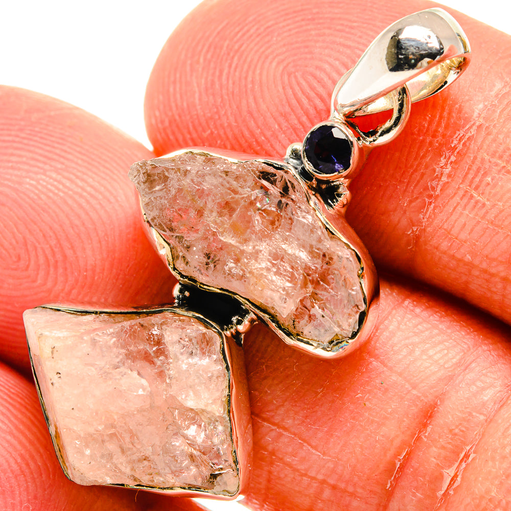 Rose Quartz Pendants handcrafted by Anasilvercos - PD25012