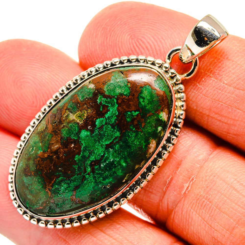 Chrysocolla Pendants handcrafted by Anasilvercos - PD25055